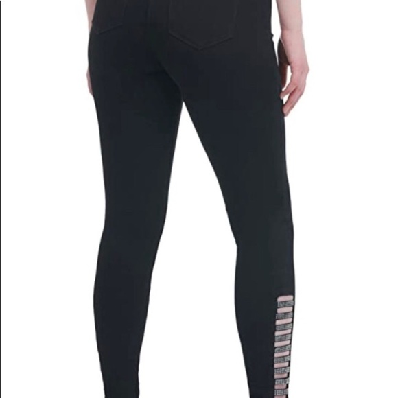 Luxe DENIM CUTOUT BLING JEGGING SIZE SMALL (6-8) - Picture 2 of 5